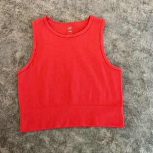 Aura coral colored size M/L cropped tank top. {137}